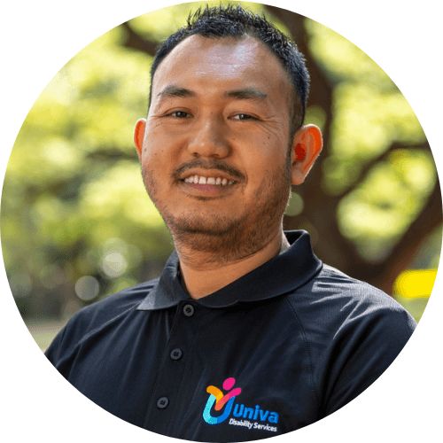Frank – Aye Chan Aung, Rostering and Maintenance Coordinator at Univa Disability Services